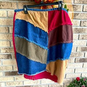 Blast from the Past-vintage skirt size 22 from Frantic Jeans-corduroy jean type